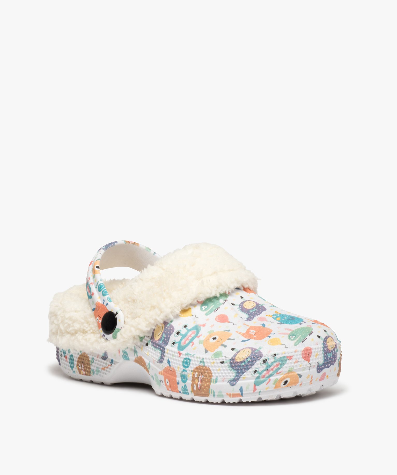Chaussons Garçon sabots souples doublés sherpa multicolore | GEMO