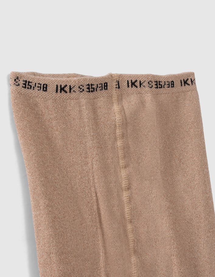Collants dorés pailletés tricot fille