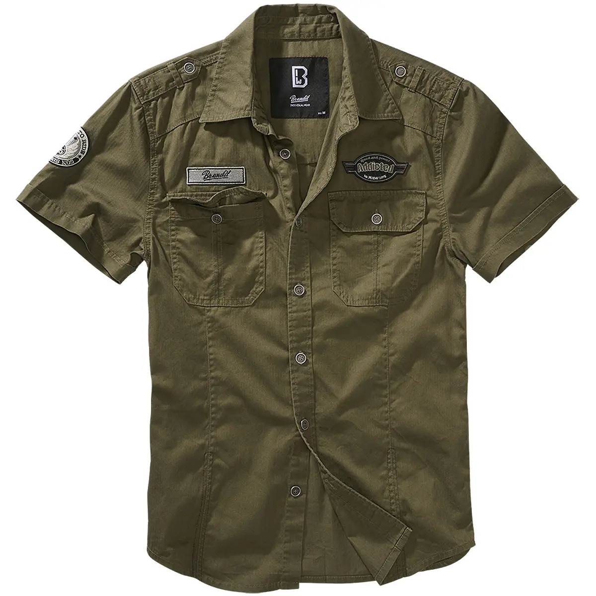 Luis Vintage Shirt kurzarm oliv