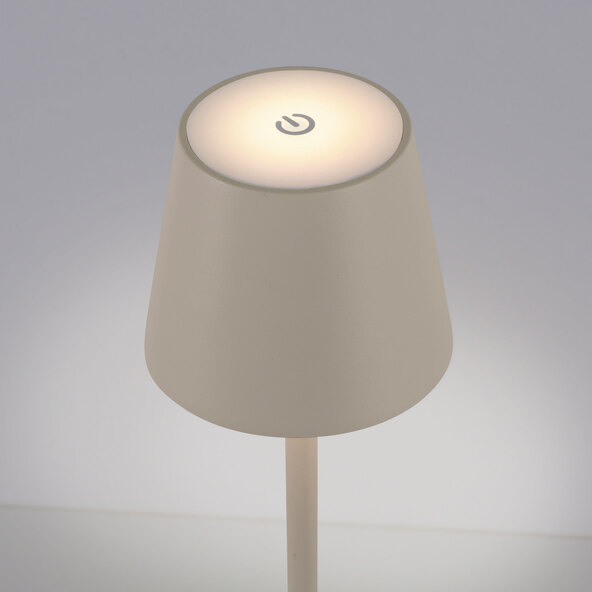 LED-Akku-Stehleuchte Buria, greige