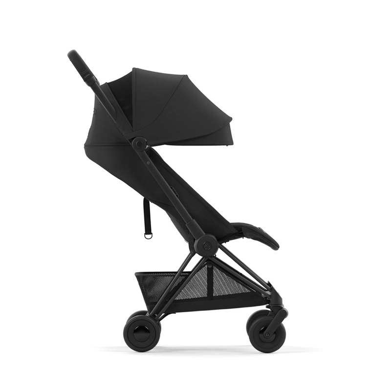 Poussette compacte Coya chassis noir assise Sepia Black Cybex