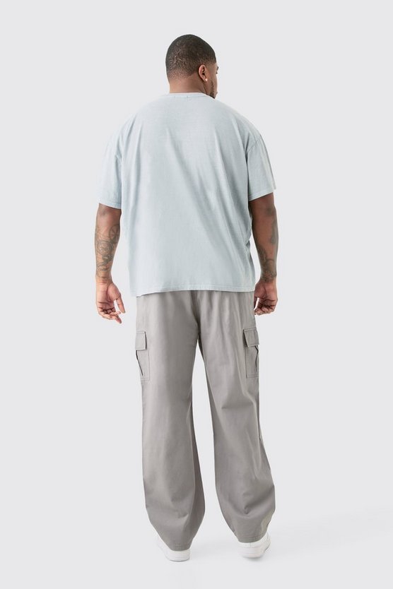 Plus Twill Cargo-Hose mit geradem Bein