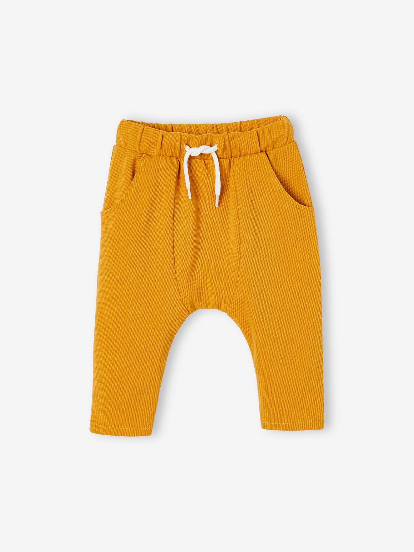 Pantalon bébé en maille piquée vert d'eau