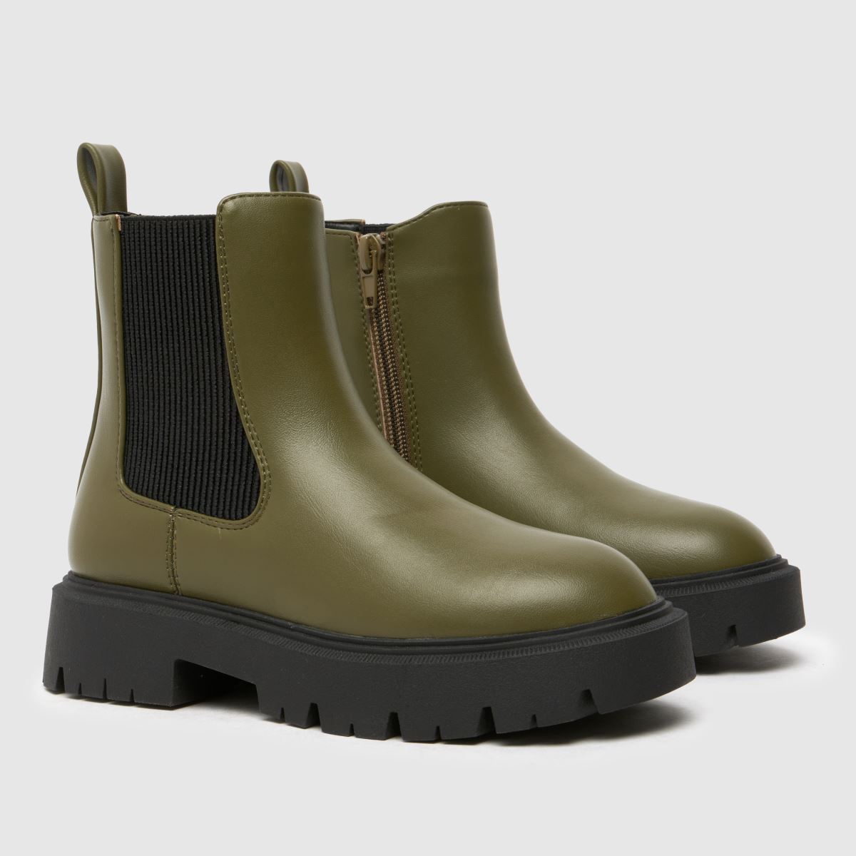 Schuh khaki Clement Chelsea-stövlar för flickor