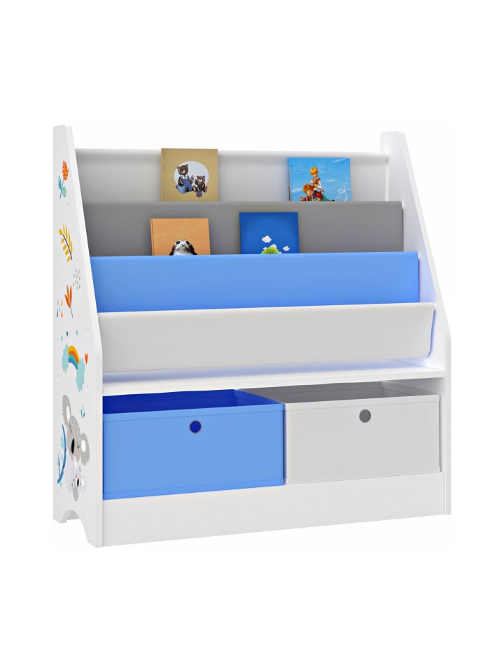 en.casa Kinderregal Neda in Blau (H)74cm (B)71cm (T)23cm günstig kaufen onesize