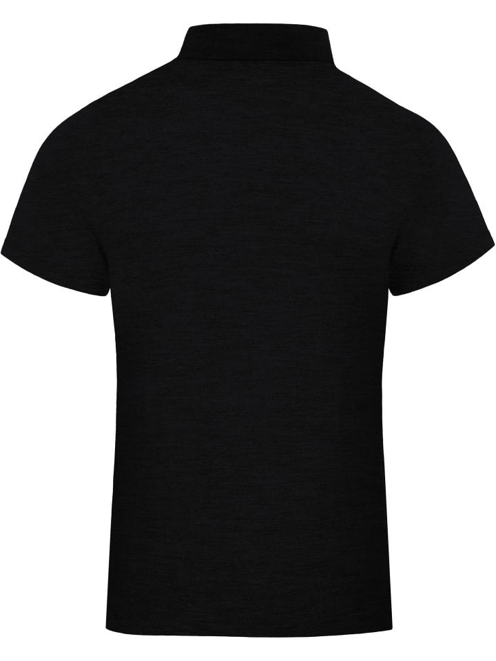 Normani Outdoor Sports Herren Merino Polo-Shirt Nowra in Schwarz günstig kaufen