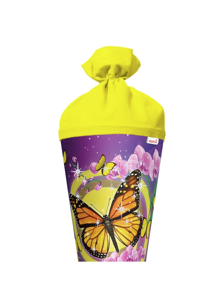 ROTH Schultüte groß Schmetterling 70 cm, Glitter in Bunt günstig kaufen onesize