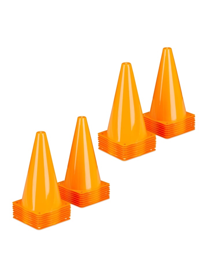 relaxdays 32 x Pylonen in Orange - (H)23 cm günstig kaufen onesize