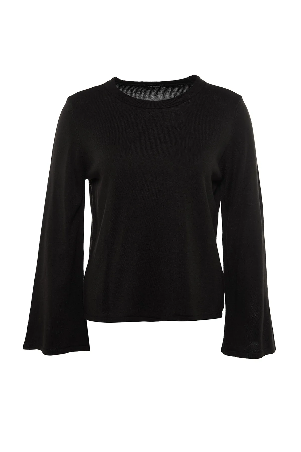 Trendyol Curve  Schwarzer Strickpullover mit spanischen Ärmeln TBBAW23AN00034