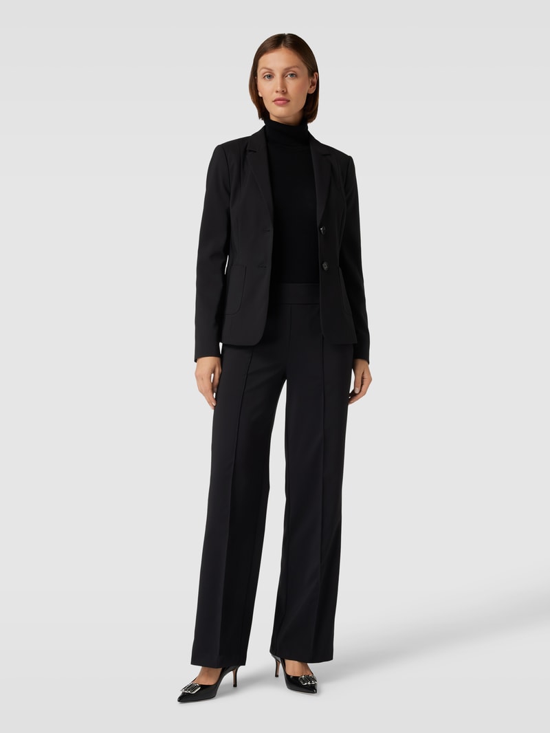 Blazer mit Reverskragen in schwarz