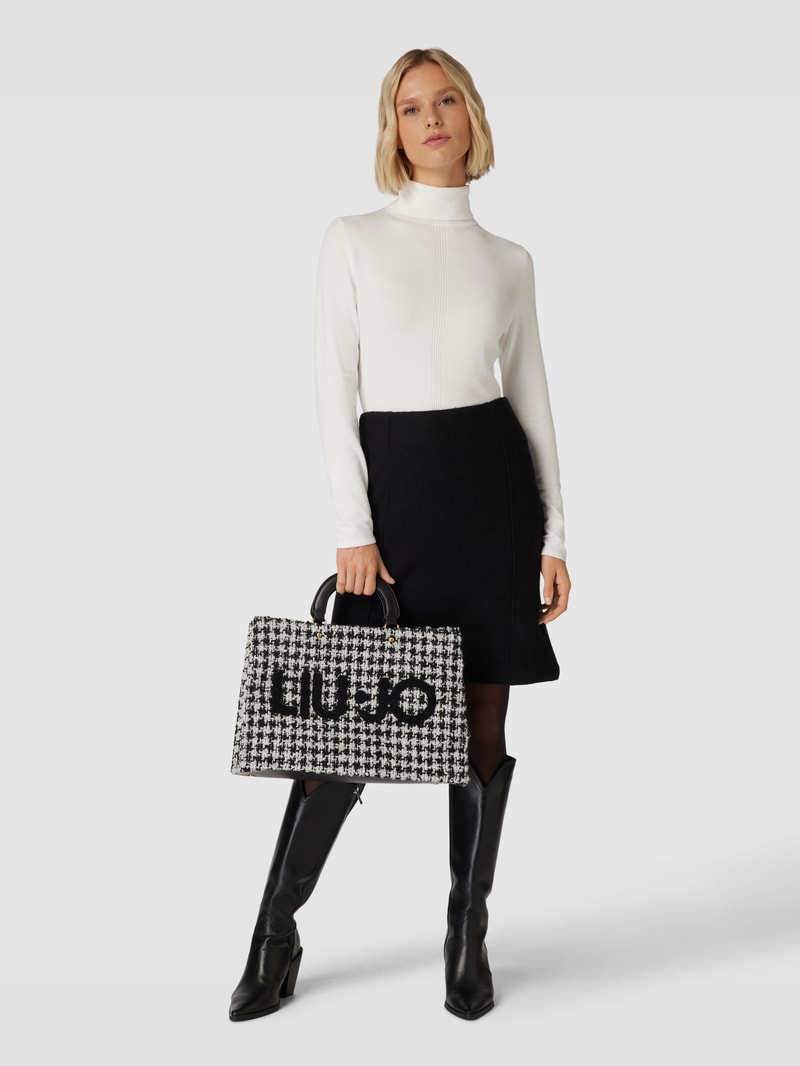 Shopper mit Hahnentrittmuster Modell 'BRIONIA' in schwarz
