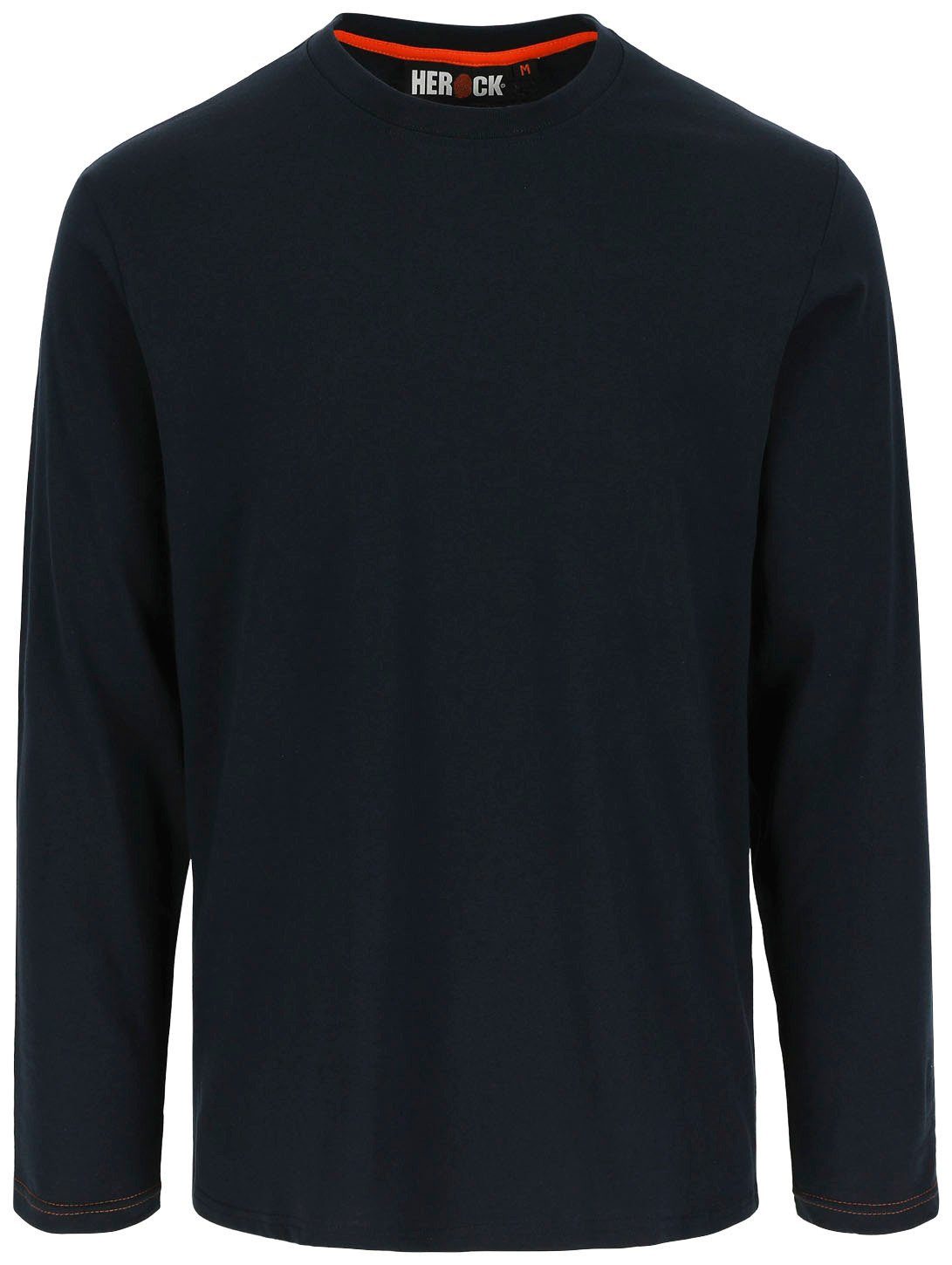 Herock Langarmshirt Noet t-shirt langärmlig 100 % vorgeschrumpfte Baumwolle, angenehmes Tragegefühl, Basic