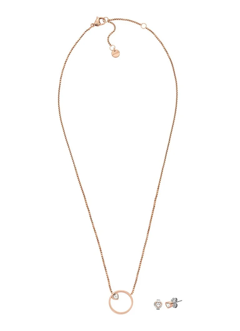 Skagen Kariana -kaulakoru ja nappikorvakorut, 2 kpl SKJB1018SET