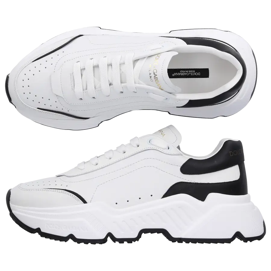 Dolce & Gabbana - Sneaker low DAYMASTER Kalbsleder - weiß