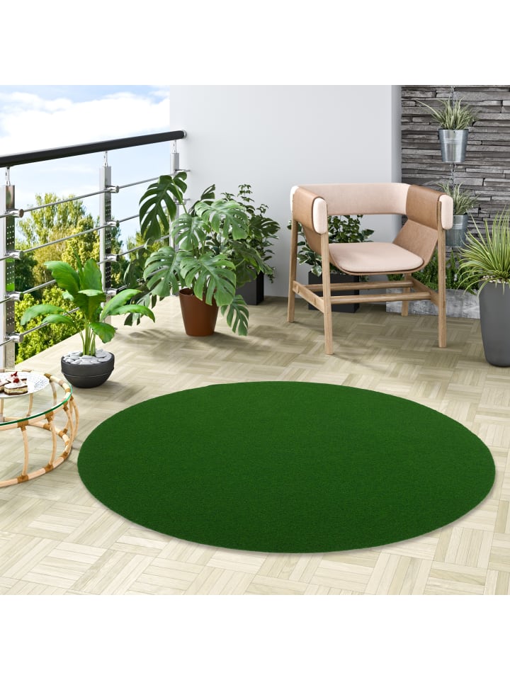 Snapstyle Kunstrasen Rasenteppich mit Noppen Kingston Rund in Groen günstig kaufen