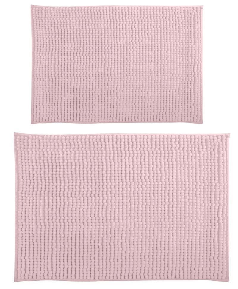 Badematte CHENILLE MSV, rutschsicher, schnelltrocknend, 100% Polyester Microfaser, 2er Kombi-Set, bestehend aus 2 Größen 40x60 und 60x90 cm, 100% Polyester Microfaser, rutschhemmende Beschichtung, waschbar 30°, schnelltrocknend, viele angesagte Trend