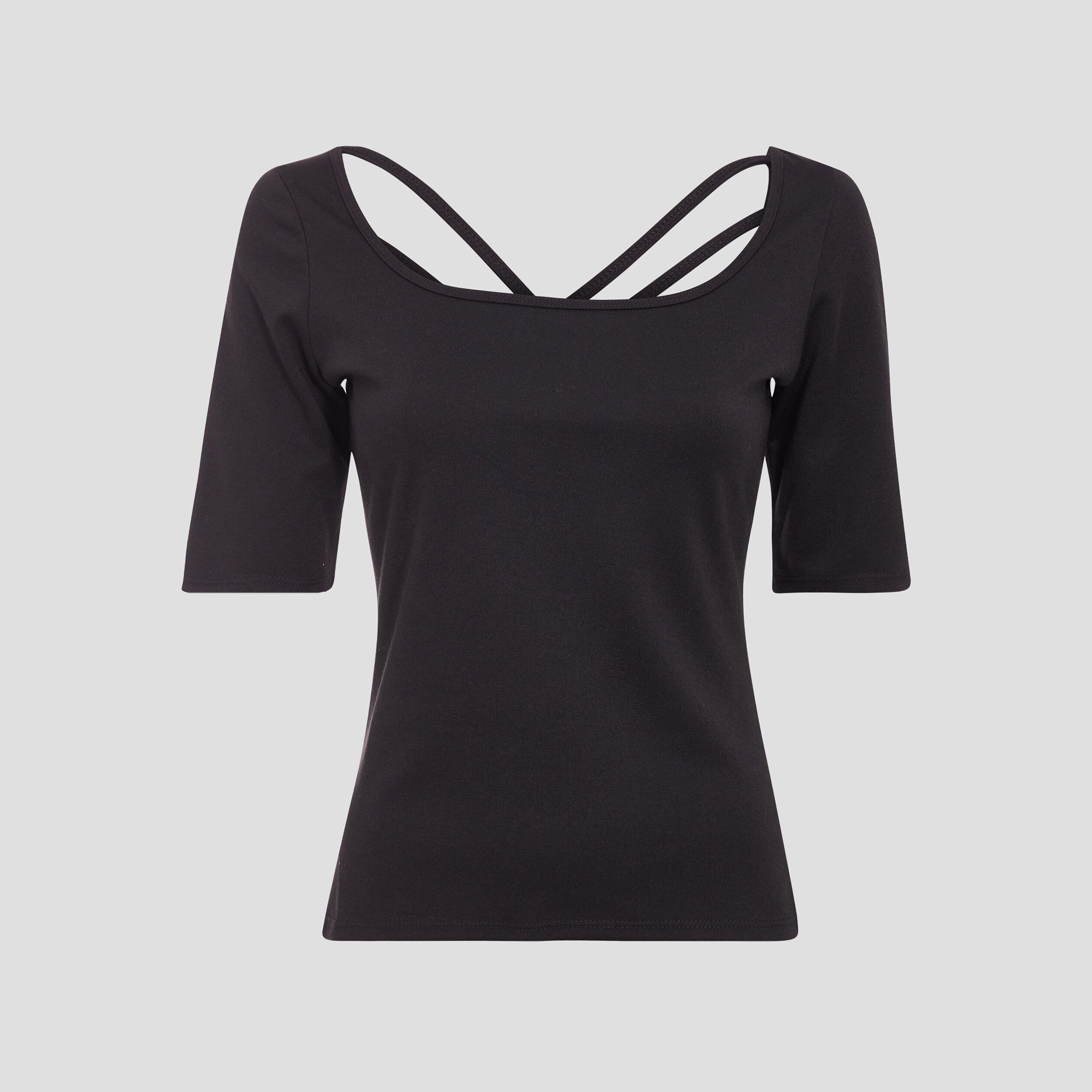 T-shirt à manches courtes noir femme | Cache Cache