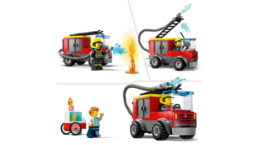 LEGO City 60375 Feuerwehrstation und Löschauto