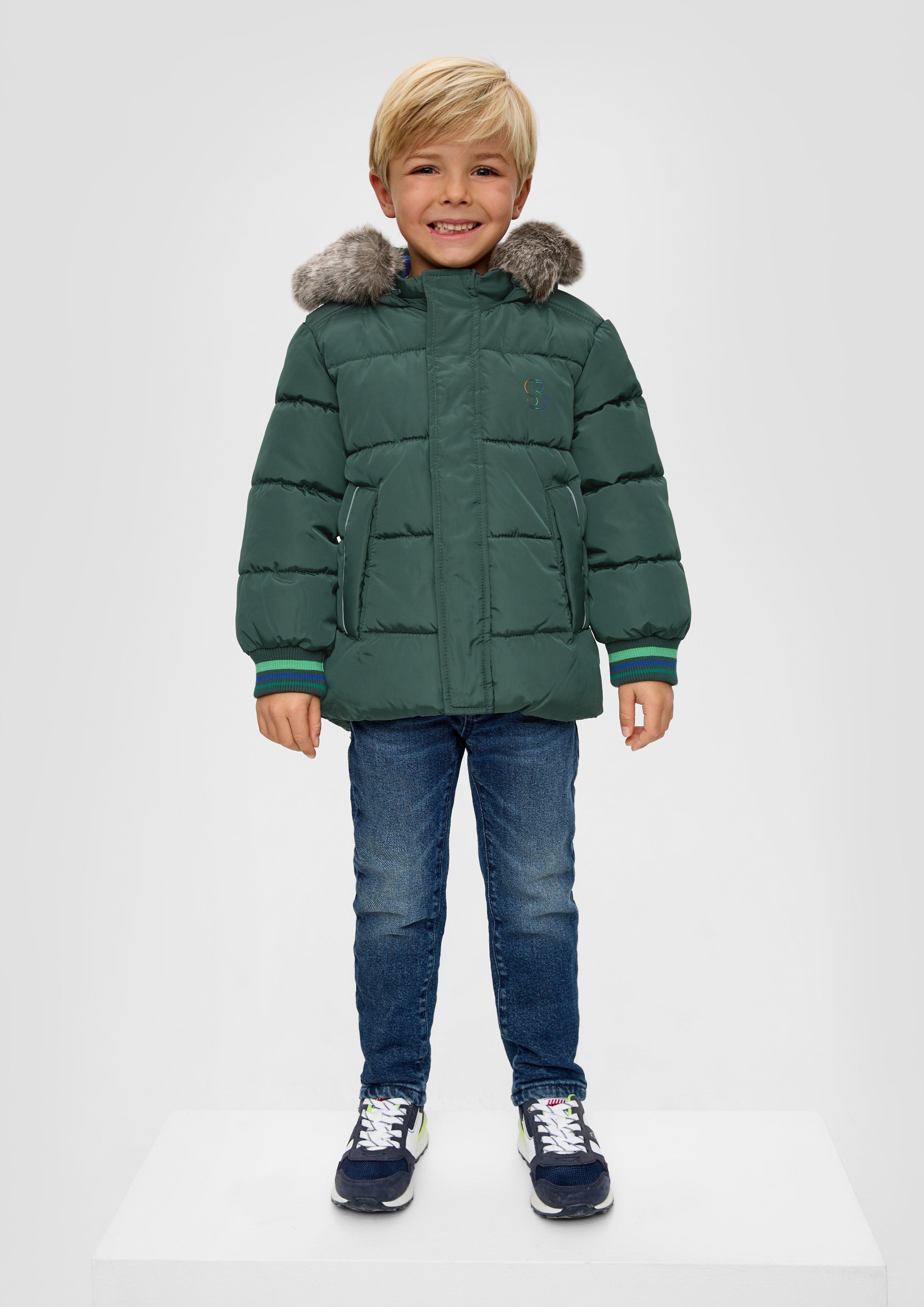 Steppjacke mit abnehmbarem Kunstfell  2132275-6715