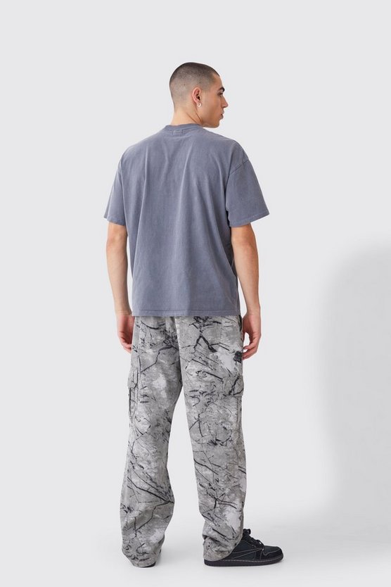 Oversize T-Shirt mit Man-Print