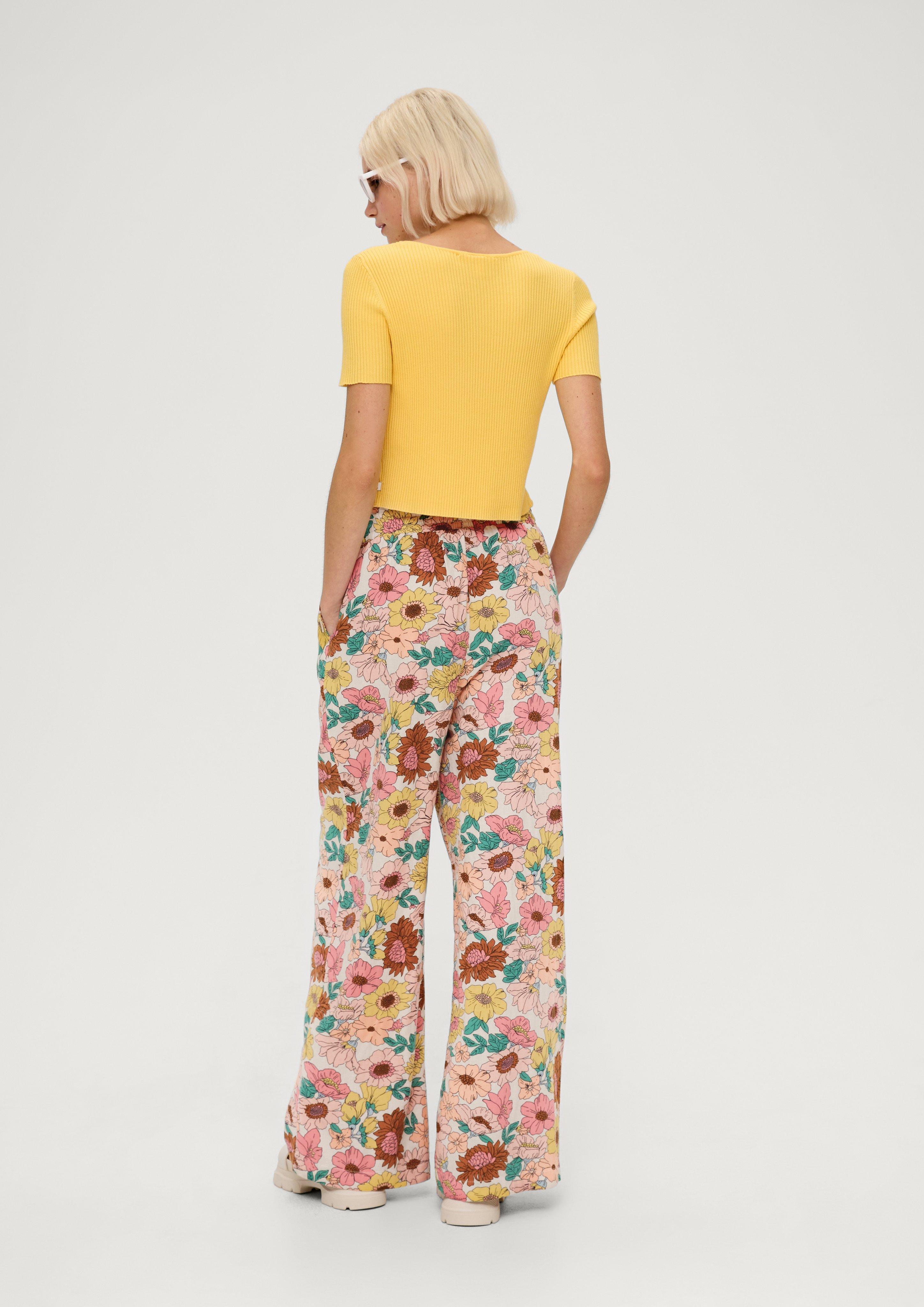 Loose: Hose mit floralem Print  2131202-08A0