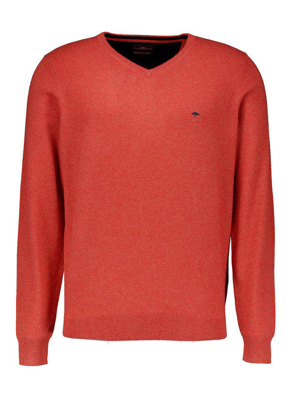 Fynch-Hatton, Pullover, Merinowolle-Kaschmir, orangebraun meliert