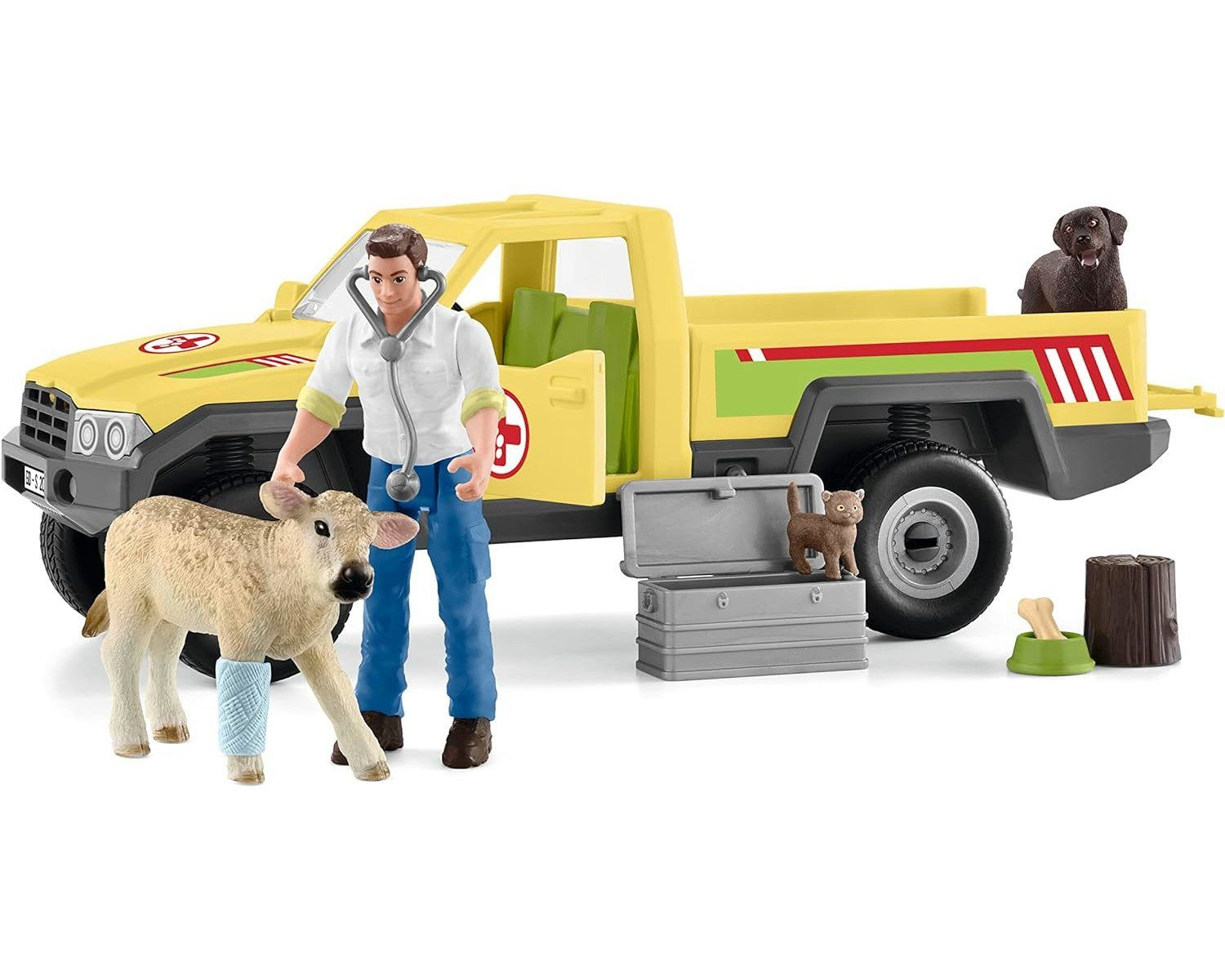 Schleich® Spielfigur Tierarztbesuch auf dem Bauernhof + Picknick mit kleinen Haustieren, Farm World Set