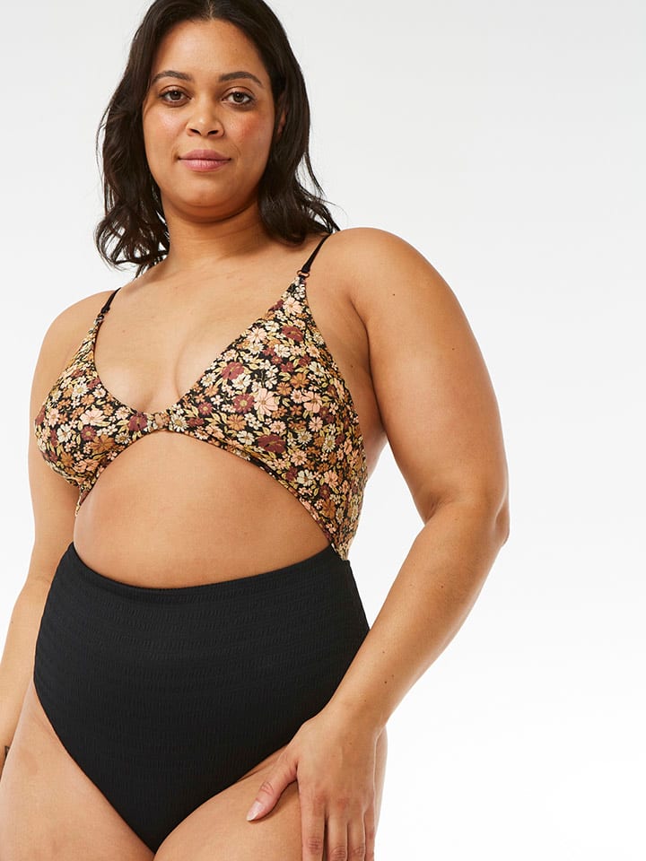 Rip Curl Bikini-Oberteil in Hellbraun/ Schwarz günstig kaufen