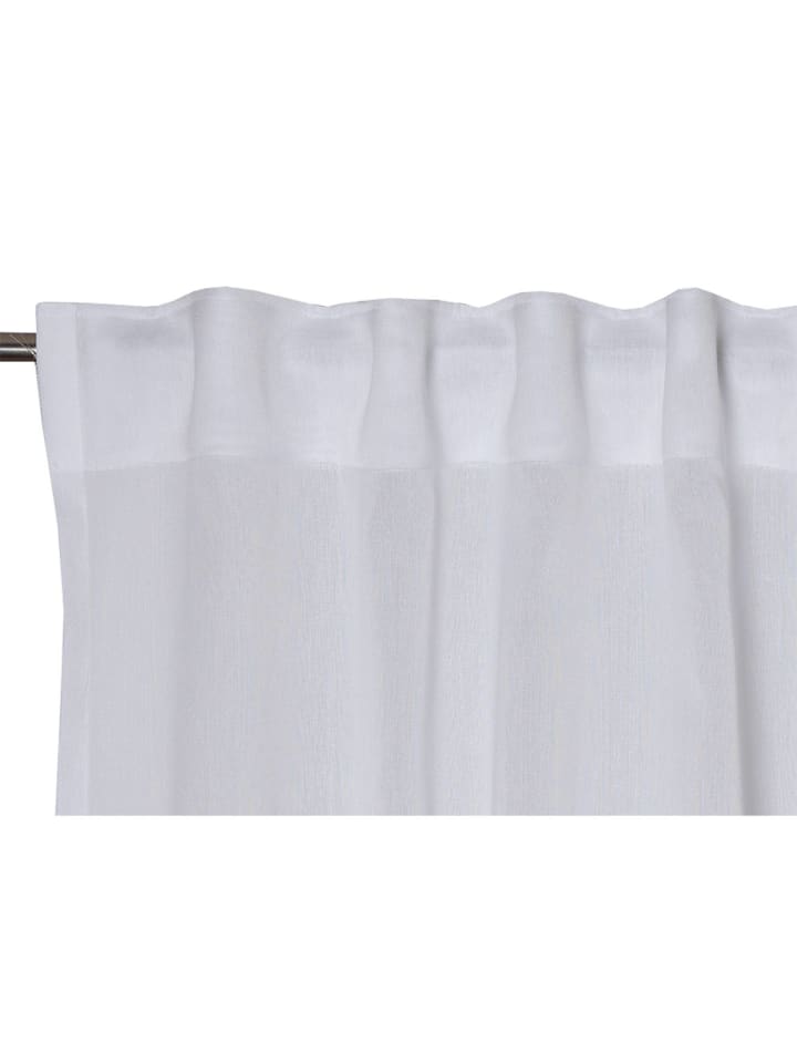 ESPRIT Halbtransparenter Schlaufenvorhang LINEN in Weiß günstig kaufen 130x250 cm