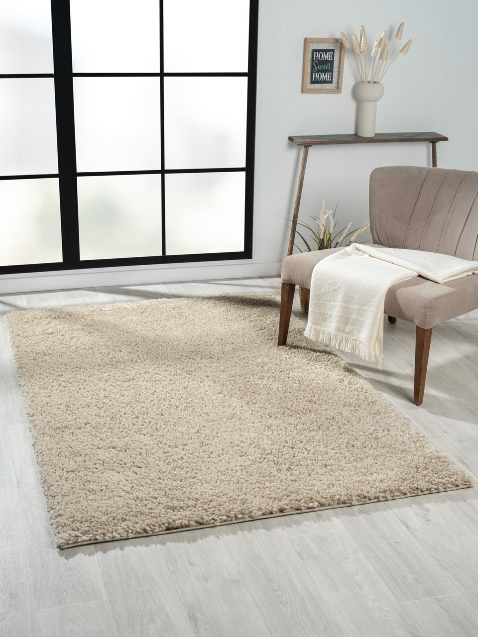 MyFlair Teppich Elodie, 120cm x 180cm, Farbe Beige, rechteckig, Florhöhe 37mm