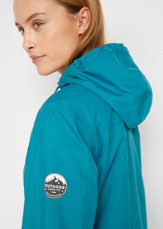 Ultraleichte Regenjacke mit integrierter Tasche zum Verstauen