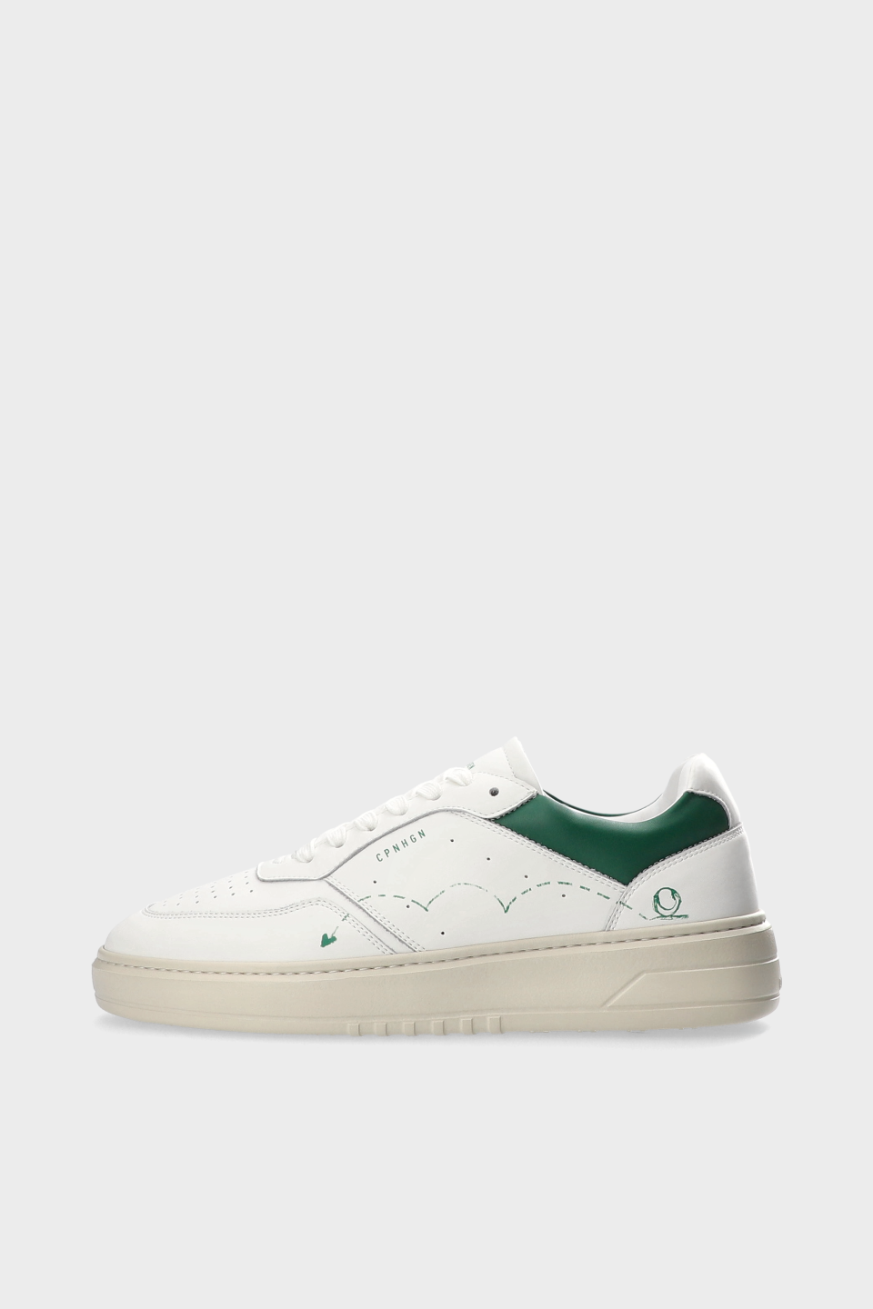 CPH LONDON M - leather - white/green