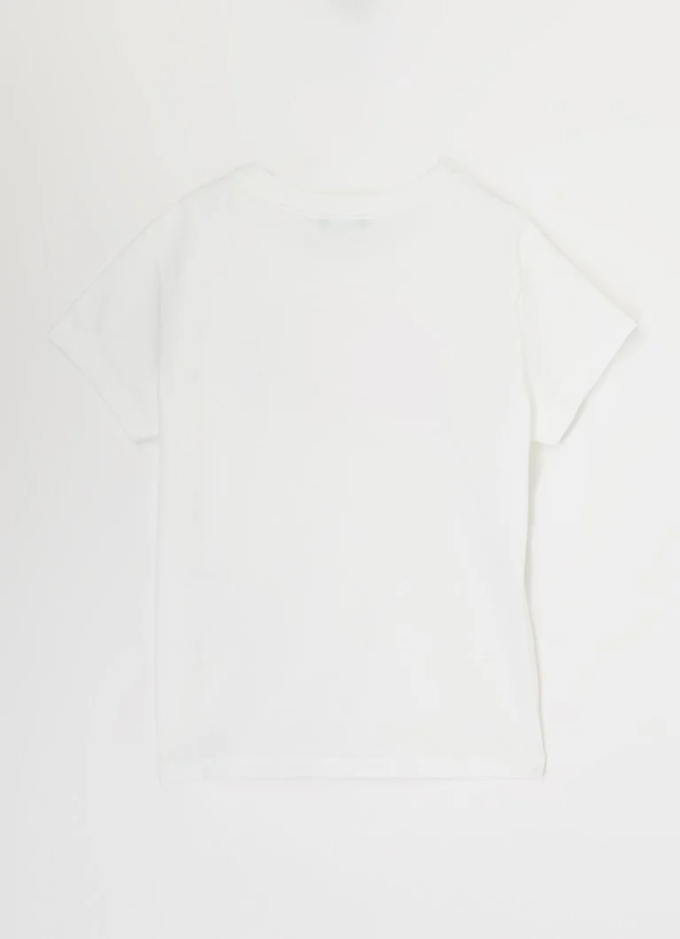 Tricou Benetton cu paiete și logo imprimat.