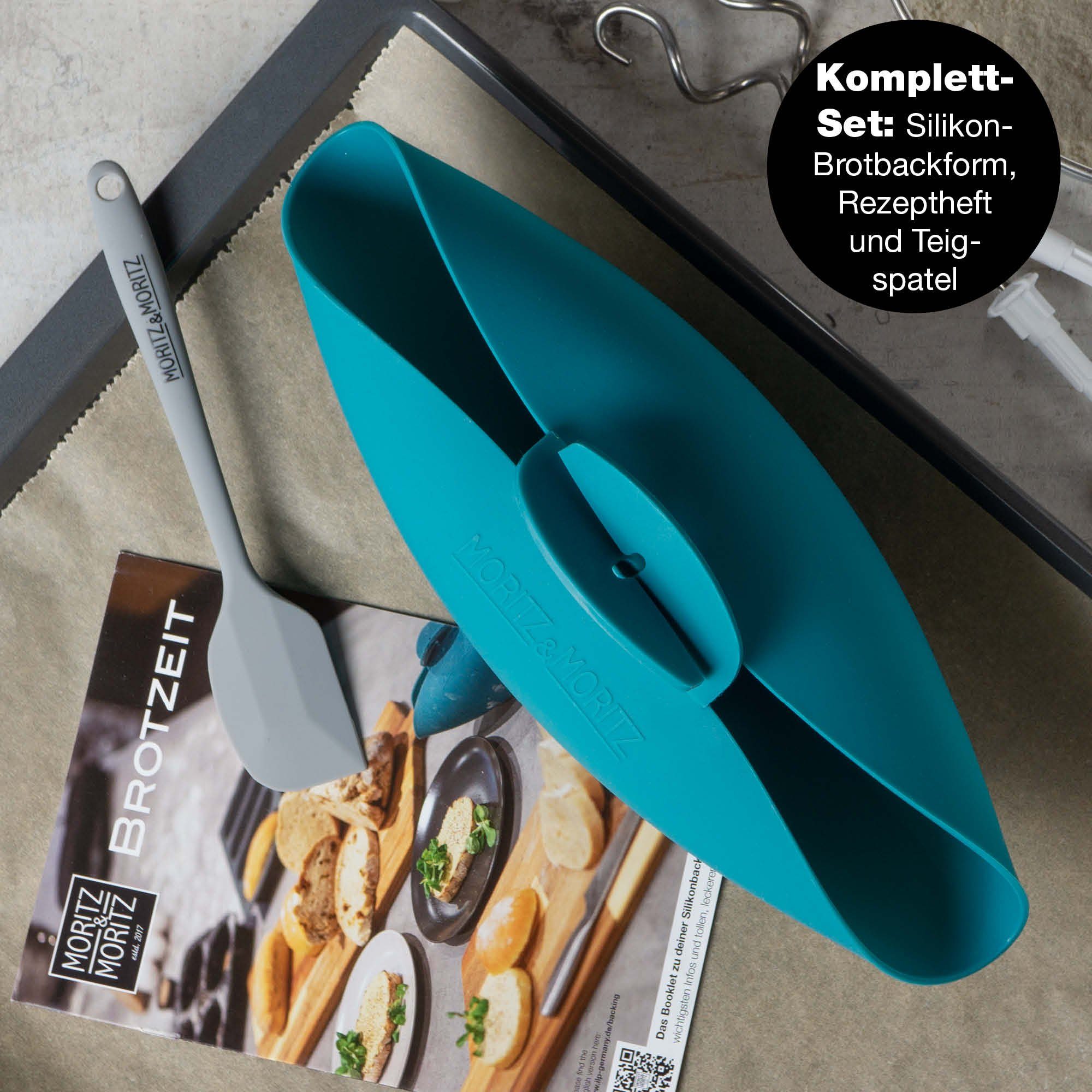 Moritz & Moritz Silikonform Backform Brot rund, (Set), Brotbackschale zum Backen von Brot, Kuchen