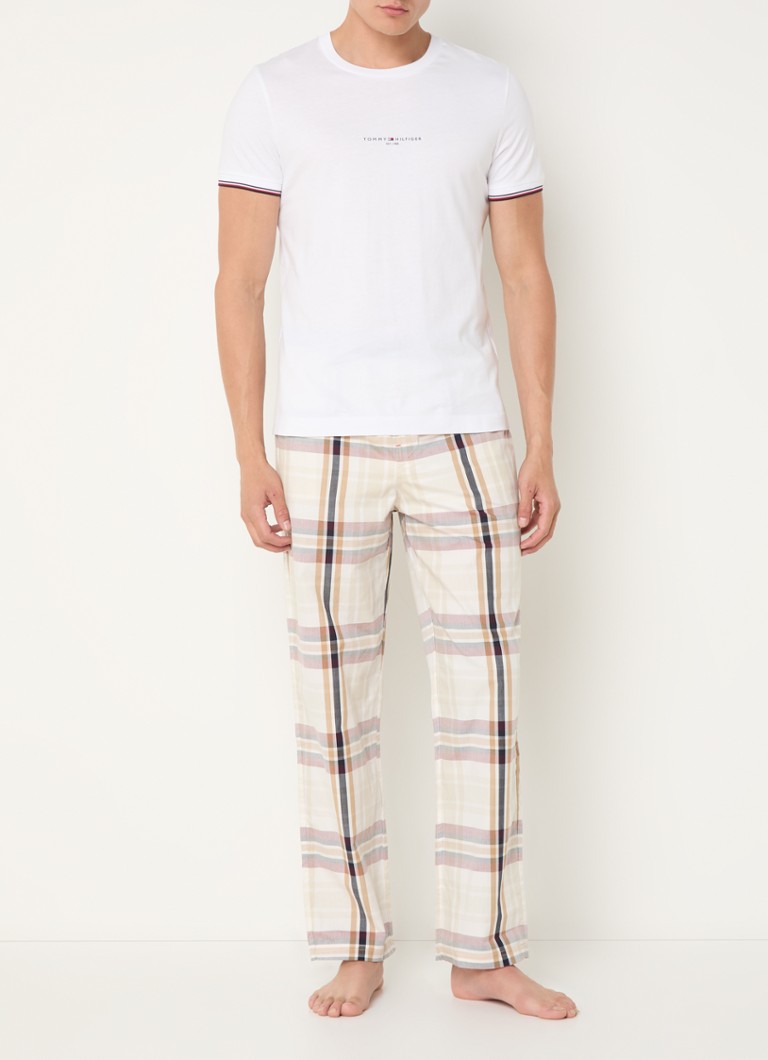 Bas de pyjama Tommy Hilfiger à carreaux et bande logotée