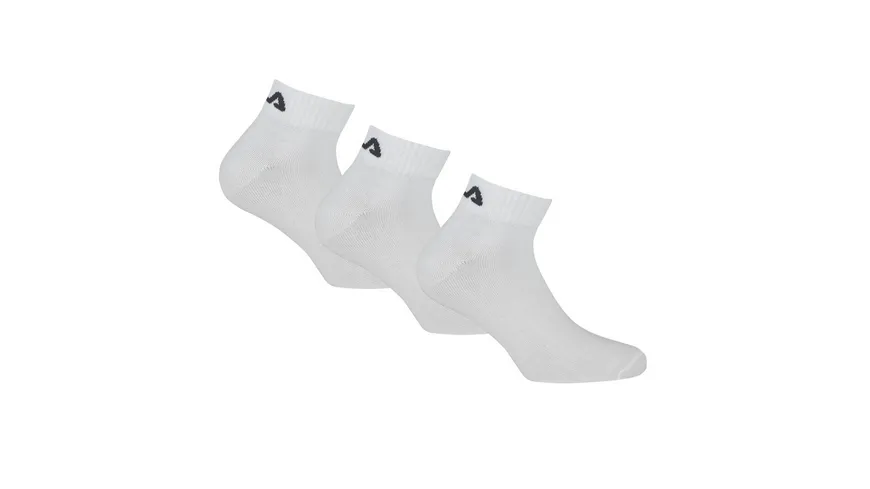 FILA Unisex Kurzsocken 3er Pack WHITE
