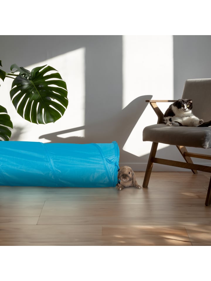 relaxdays Katzentunnel in Blau günstig kaufen onesize