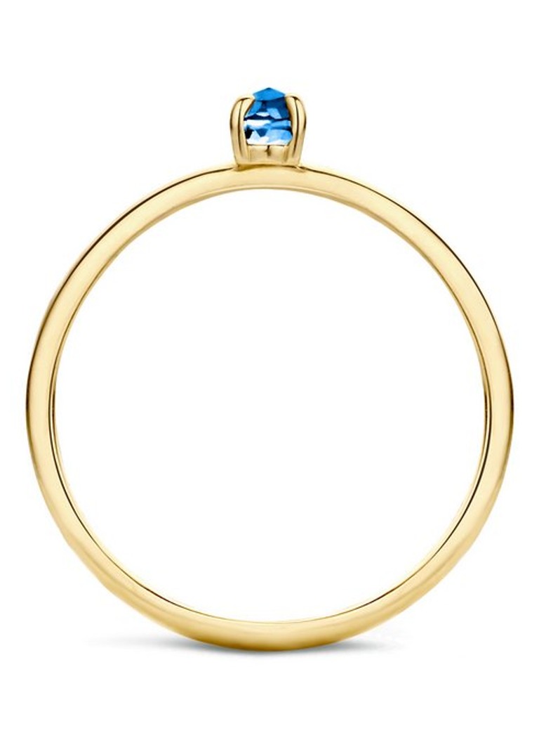 Blush  Ring van 14 karaat geelgoud met topaas 1204YLB