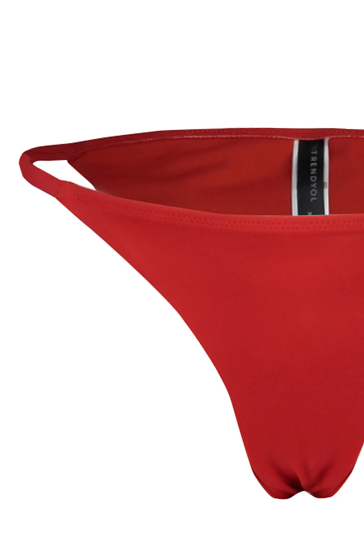 Trendyol Collection  Rote Paspelierung, normales Bein-Bikiniunterteil TBESS22BA0232