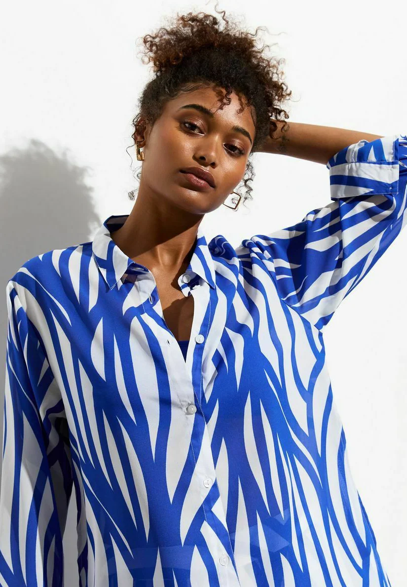 New Look LINE PRINT MANGA LARGA - Accesorio de playa