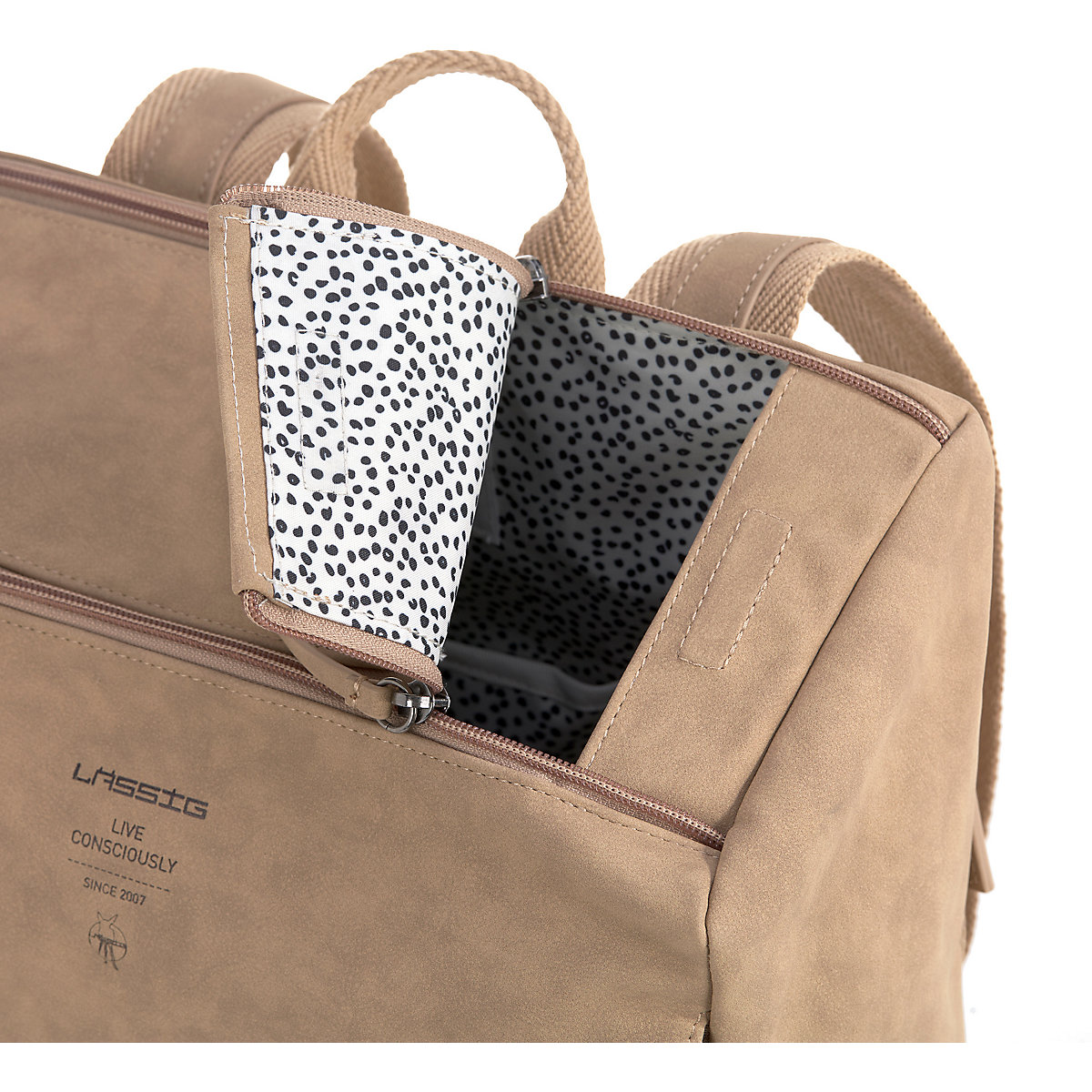 Wickelrucksack Tender vegan camel, inkl. Zubehör & Wickelunterlage