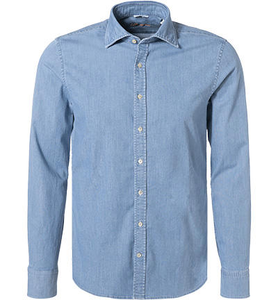 Stenströms, Jeanshemd, Fitted Body, Baumwolle, blau