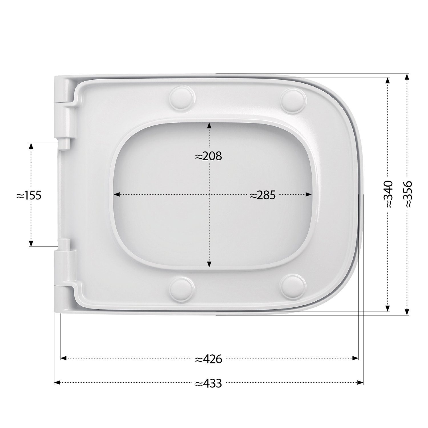 aquaSu WC-Sitz Tamia, Für Geberit Smyle Square und Renova Plan WC, Absenkautomatik, 407533