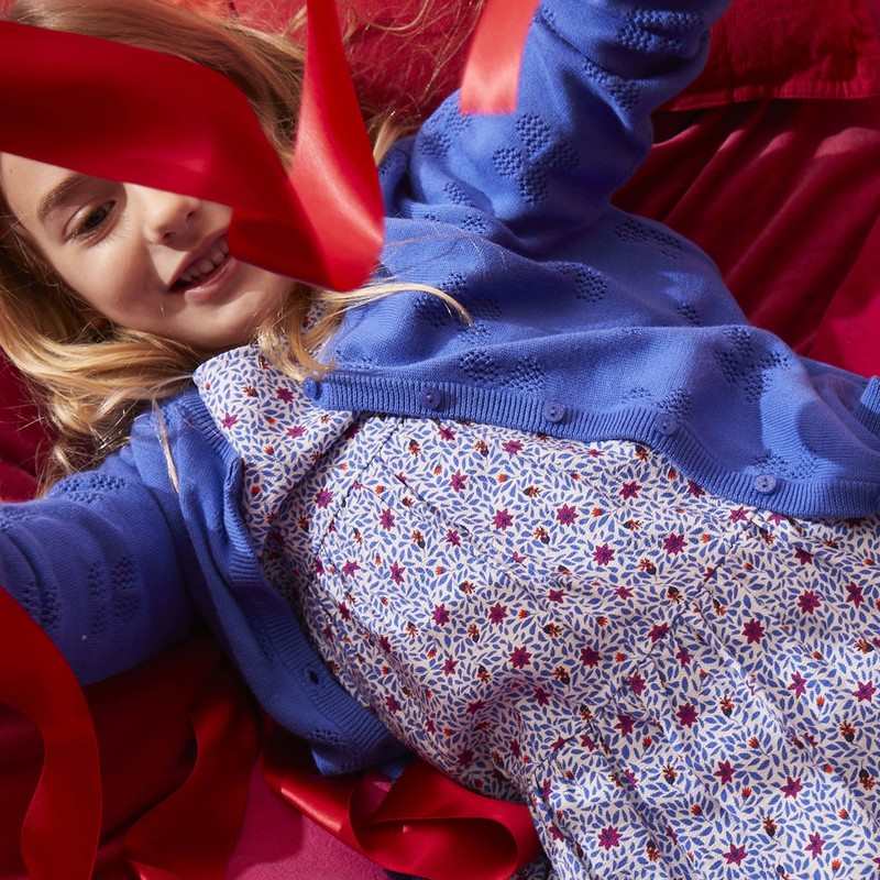 Robe fille micro fleurs bleue Catimini
