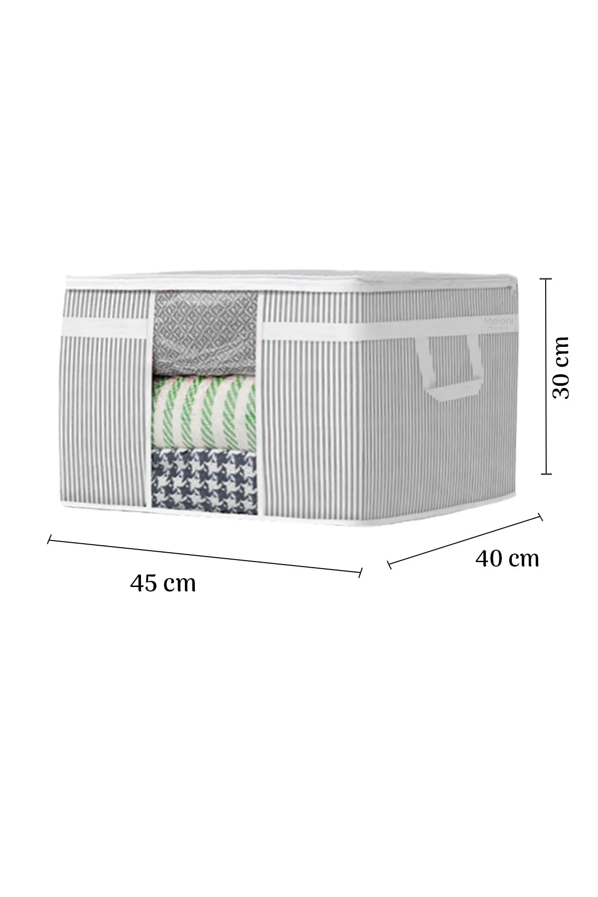 Meleni Home  6-teilige Maxi-Fensteraufbewahrung, Aufbewahrungstasche – Sofabett-Basistyp, Kissen, Kleidungsaufbewahrung, Aufbewahrungstasche, 45 x 40 x 30 cm