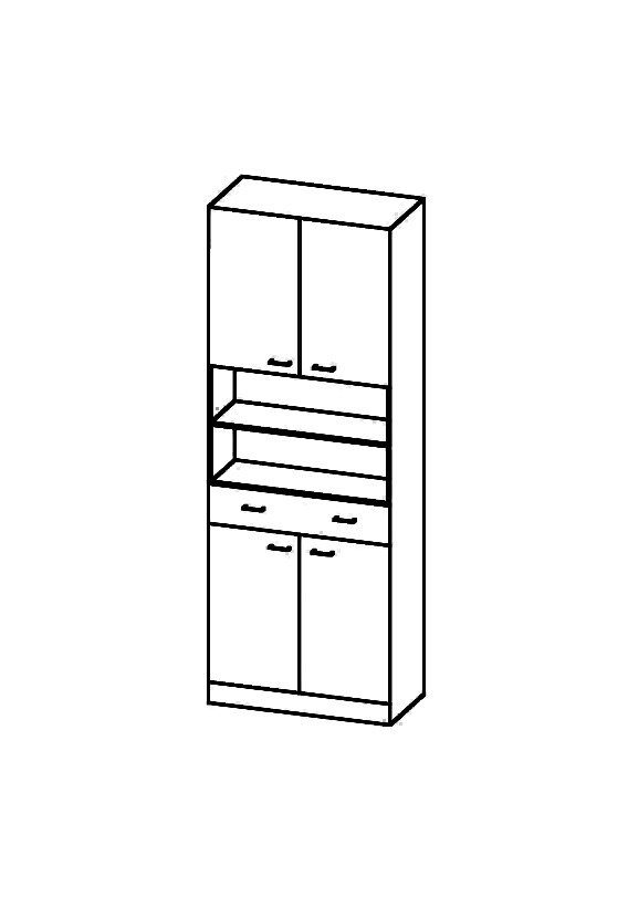 HELD MÖBEL Hochschrank Rallye Breite 50 cm, mit 4 Türen