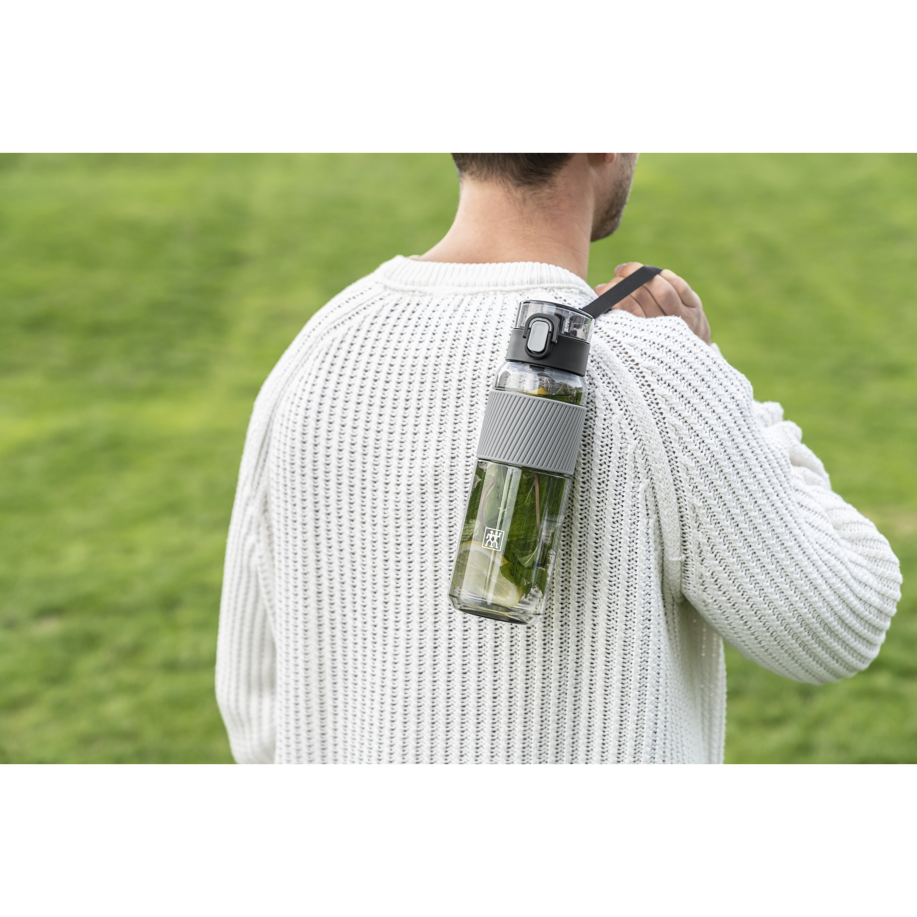 Trinkflasche, 680 ml, Tritan, Grau