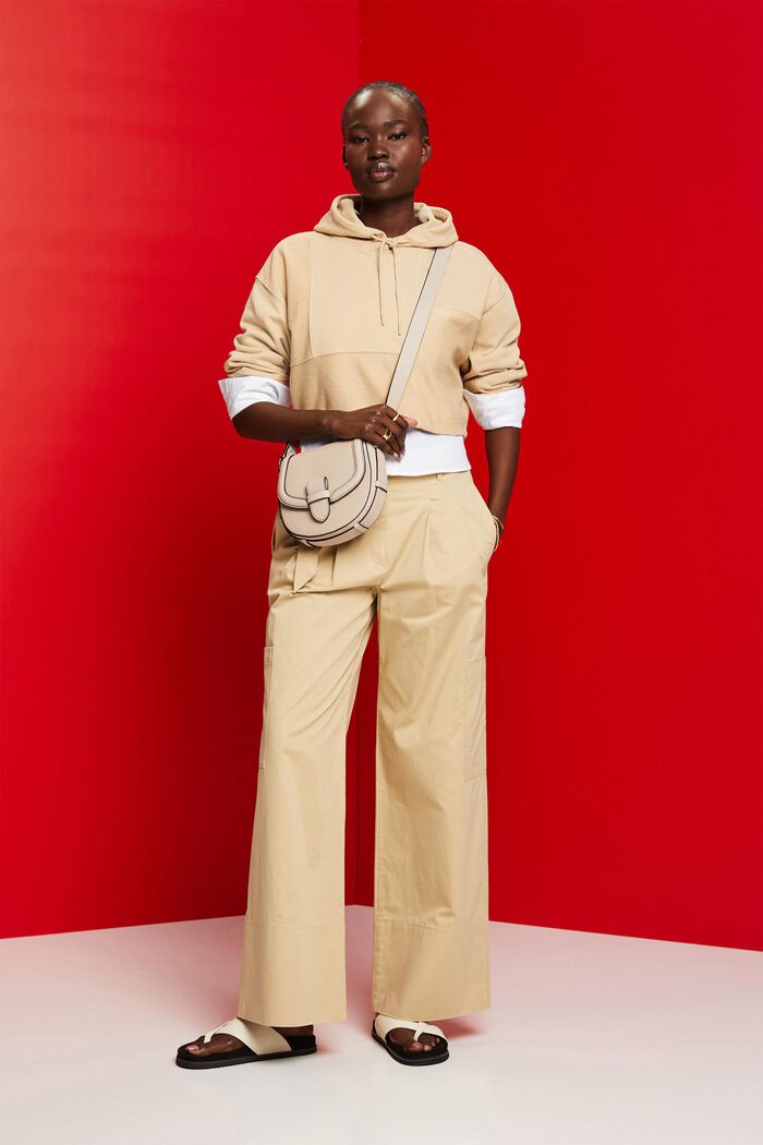 Cropped-Hoodie in Patchworkoptik