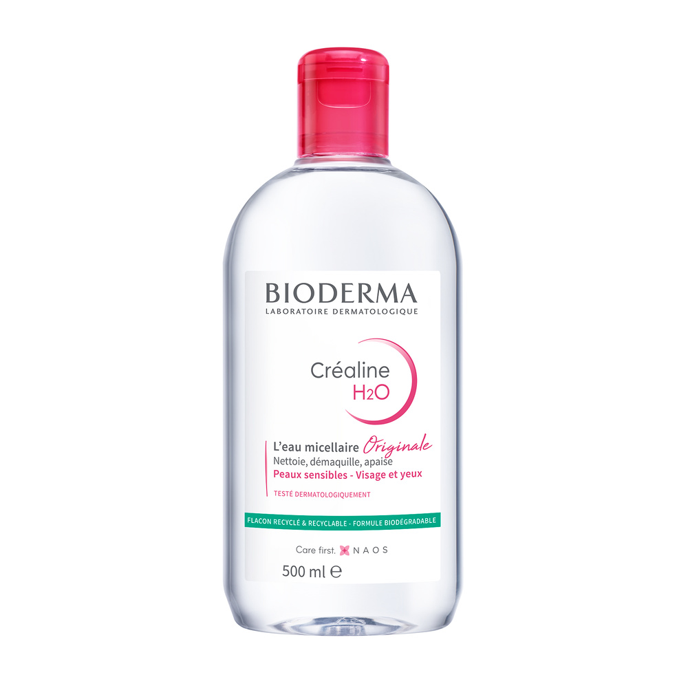 Bioderma CRÉALINE H2O, eau micellaire démaquillante visage et yeux pour peaux sensibles Eau micellaire