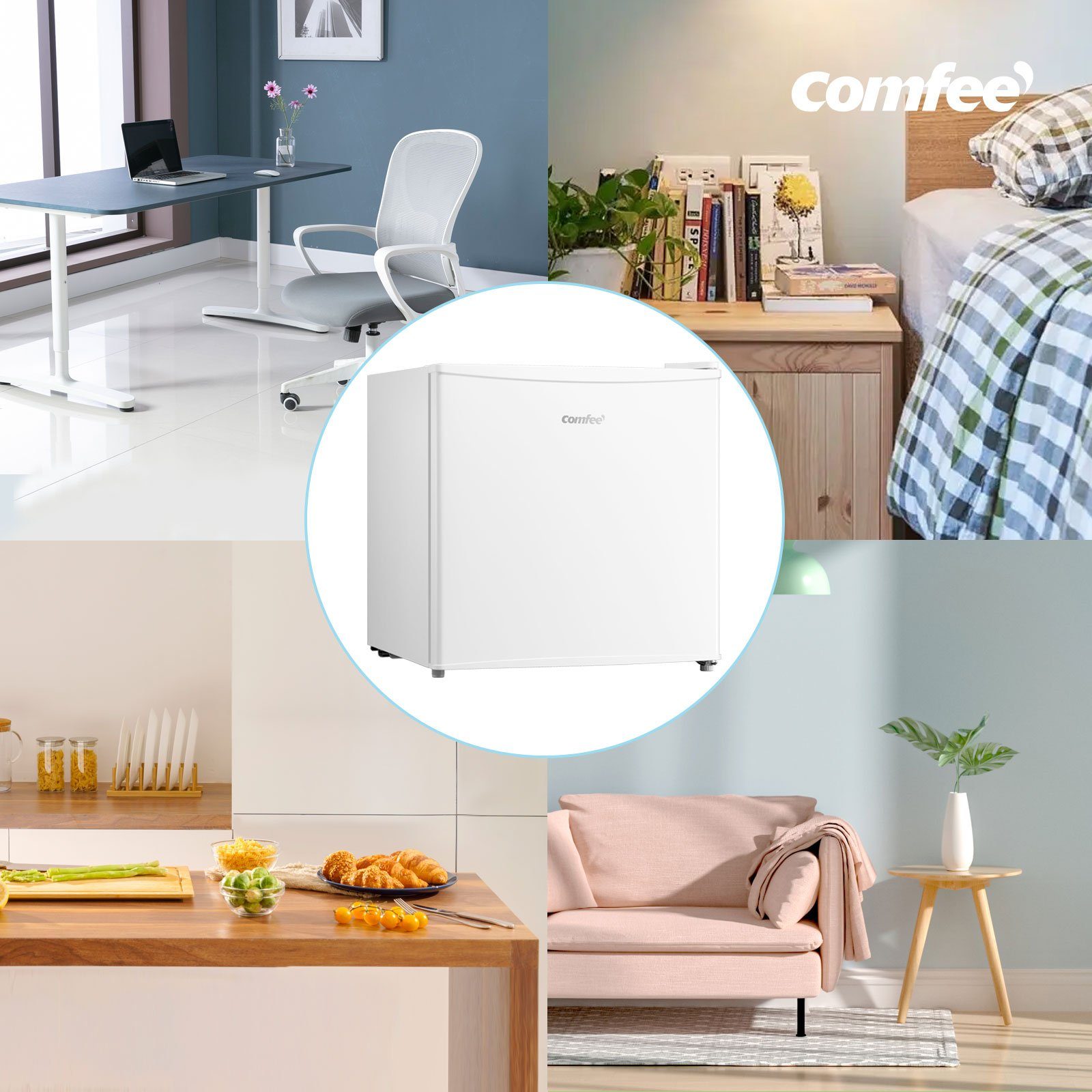 comfee Gefrierschrank RCU40WH2(E), 49.2 cm hoch, 47.2 cm breit